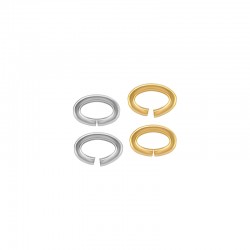 Μεταλλικό Μπρούτζινο Κρικάκι Οβάλ 6x4mm/1mm