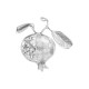 Pendentif en Laiton Moulé en Forme de Grenade 60 mm