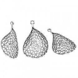 Pendentif en Laiton Coulé en Forme de Larme 27 x 16.5 mm