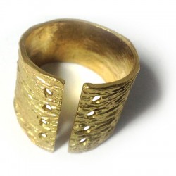 Bague en Laiton Coulé pour Cordon avec 8 Trous 19 x 15 mm