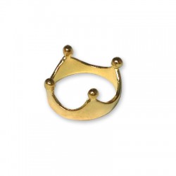 Bague en Laiton Moulé avec Couronne 19 x 9 mm