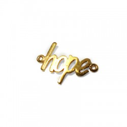 Connecteur en Laiton Coulé « hope » 21 x 14 mm