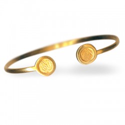 Bracelet Souple en Métal/Laiton 65x35mm avec Supports pour Crystal Swarovski Flatback SS34