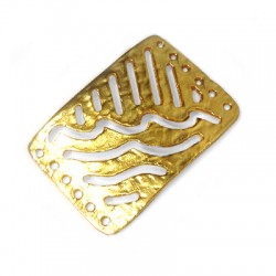 Brass Cast Connector Rectangular 30x20mm Ø1.2mm
