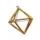 Pendentif Diamant en Métal/Laiton 30x30mm