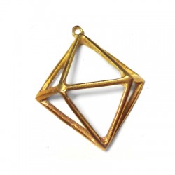 Pendentif Diamant en Métal/Laiton 30x30mm