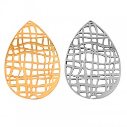 Pendentif Goutte en Métal/Laiton 43x29mm