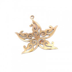 Colgante de Metal Latón Estrella de Mar 38x30mm