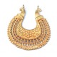 Brass Cast Pendant Ethnic with 2 Loops 36x37mm