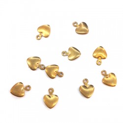 Ciondolo in Metallo Ottone Cuore 6x7mm
