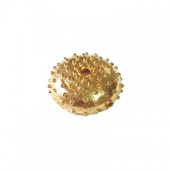 Brass Cast Pendant Sea Urchin 16x7mm Ø1.8mm