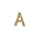 Ciondolo in Metallo Ottone Lettera "A" 17x22mm