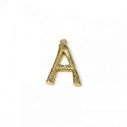 Ciondolo in Metallo Ottone Lettera "A" 17x22mm