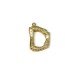 Brass Cast Pendant Letter "D" 17x21mm