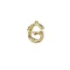 Brass Cast Pendant Letter "G" 13x21mm