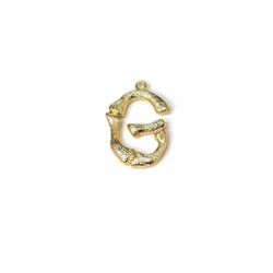 Ciondolo in Metallo Ottone Lettera "G" 13x21mm
