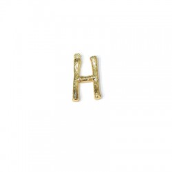 Pendentif en Laiton Coulé Lettre « H » 13 x 21 mm