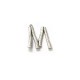 Colgante de Metal Latón Letra "M" 24x23mm