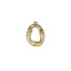Pendentif en Laiton Coulé Lettre « O » 17 x 21 mm