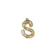 Pendentif en Laiton Coulé Lettre « S » 14 x 21 mm