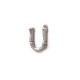 Ciondolo in Metallo Ottone Lettera "U" 17x21mm