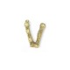 Pendentif en Laiton Coulé Lettre « V » 14 x 21 mm