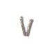 Brass Cast Pendant Letter "V" 14x21mm