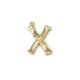 Pendentif en Laiton Coulé Lettre « X » 17 x 21 mm