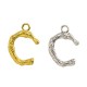 Pendentif lettre "C" en Métal/Laiton 10x13mm