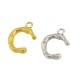 Pendentif lettre "C" en Métal/Laiton 10x13mm