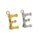 Pendentif lettre "E" en Métal/Laiton 10x13mm