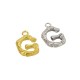 Pendentif lettre "G" en Métal/Laiton 10x13mm