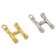 Brass Cast Charm Letter "H" 10x13mm