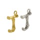 Brass Cast Charm Letter "J" 10x13mm