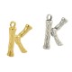 Pendentif lettre "K" en Métal/Laiton 10x13mm