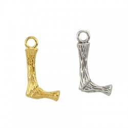 Ciondolo in Metallo Ottone Lettera "L" 10x13mm