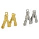 Ciondolo in Metallo Ottone Lettera "M" 10x13mm