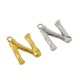Brass Cast Charm Letter "N" 10x13mm