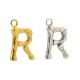 Pendentif lettre "R" en Métal/Laiton 10x13mm