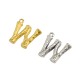 Brass Cast Charm Letter "W" 10x13mm