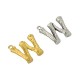Brass Cast Charm Letter "W" 10x13mm