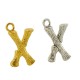 Brass Cast Charm Letter "X" 10x13mm
