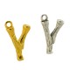 Ciondolo in Metallo Ottone Lettera "Y" 10x13mm