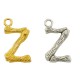 Brass Cast Charm Letter "Z" 10x13mm