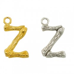 Ciondolo in Metallo Ottone Lettera "Z" 10x13mm