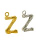 Pendentif lettre "Z" en Métal/Laiton 10x13mm