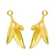 Brass Cast Charm Olive Branch 19x25mm