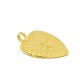 Ciondolo in Metallo Ottone Cuore con Croce 14x15mm
