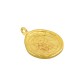 Brass Cast Charm Round Hamsa Hand (Fatima) 14mm