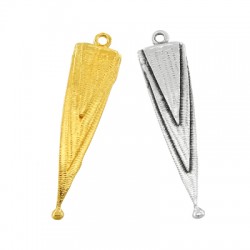 Pendentif Triangle en Laiton Coulé 10 x 35 mm